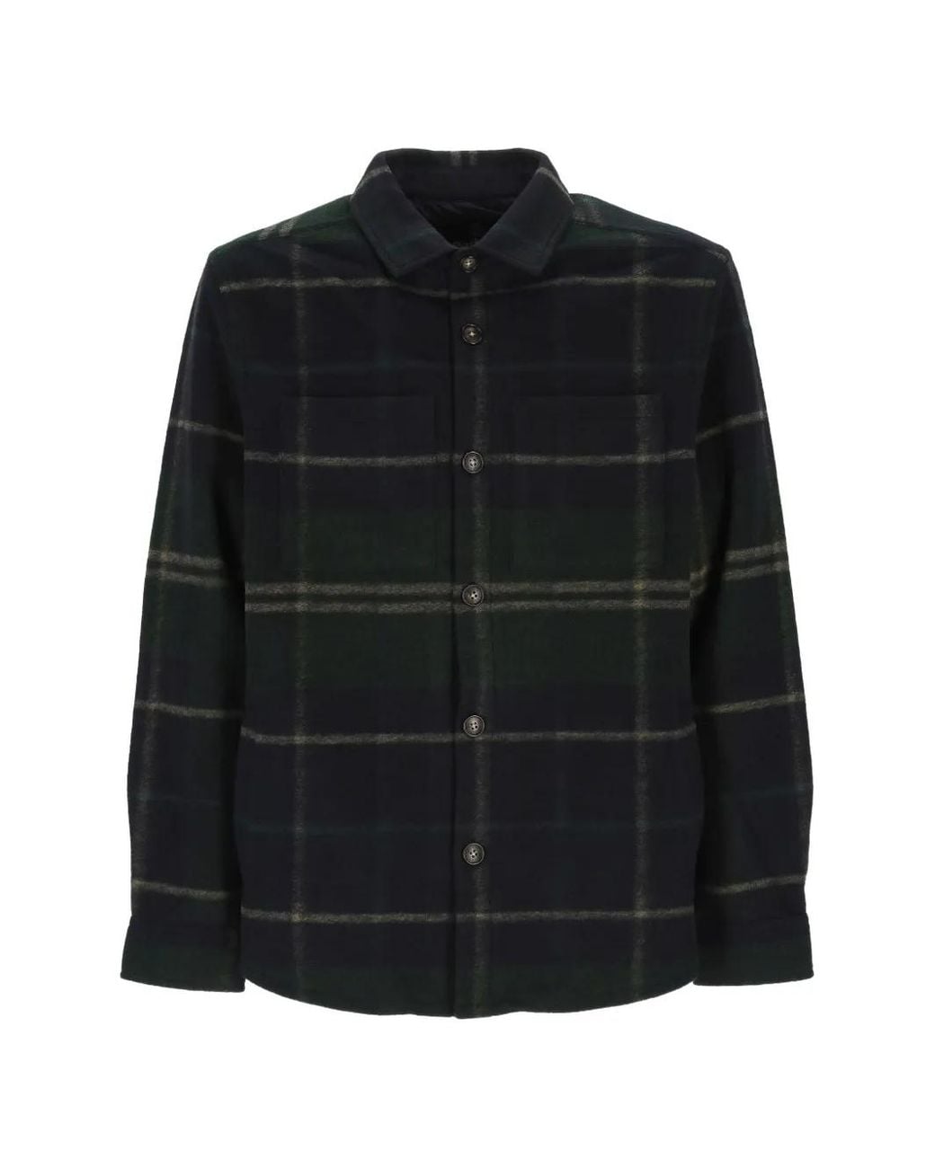 Barbour Black Woodlane Tartan Check Shirt Jacket for men