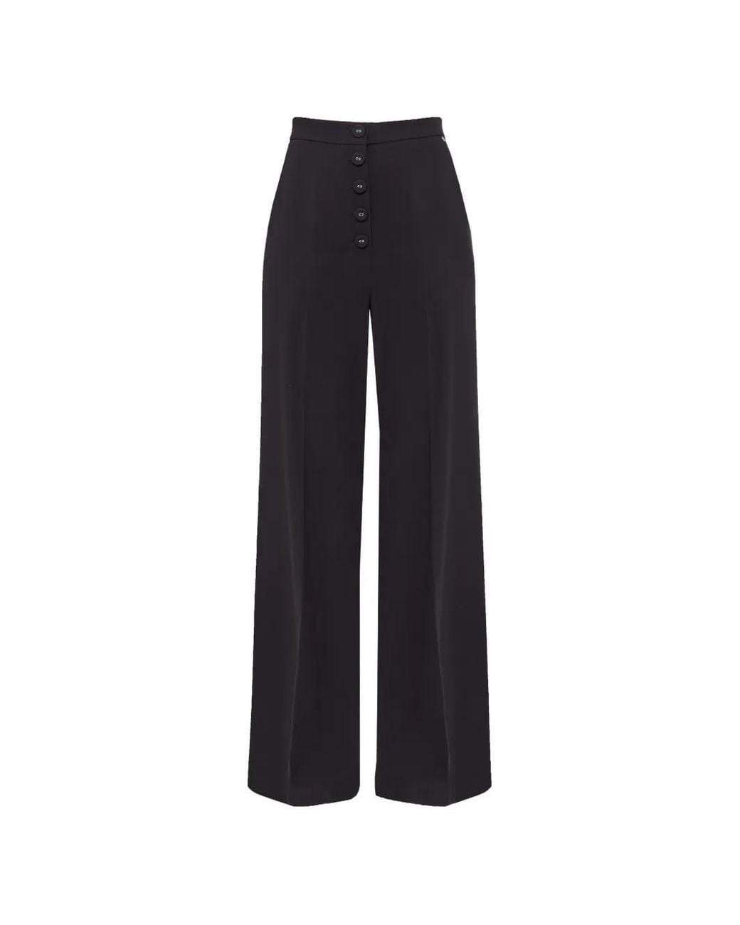 Nissa Blue High-Waist Wide-Leg Pants