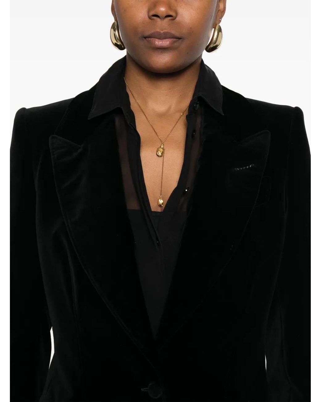 Blazer Con Botones Tom Ford de color Black