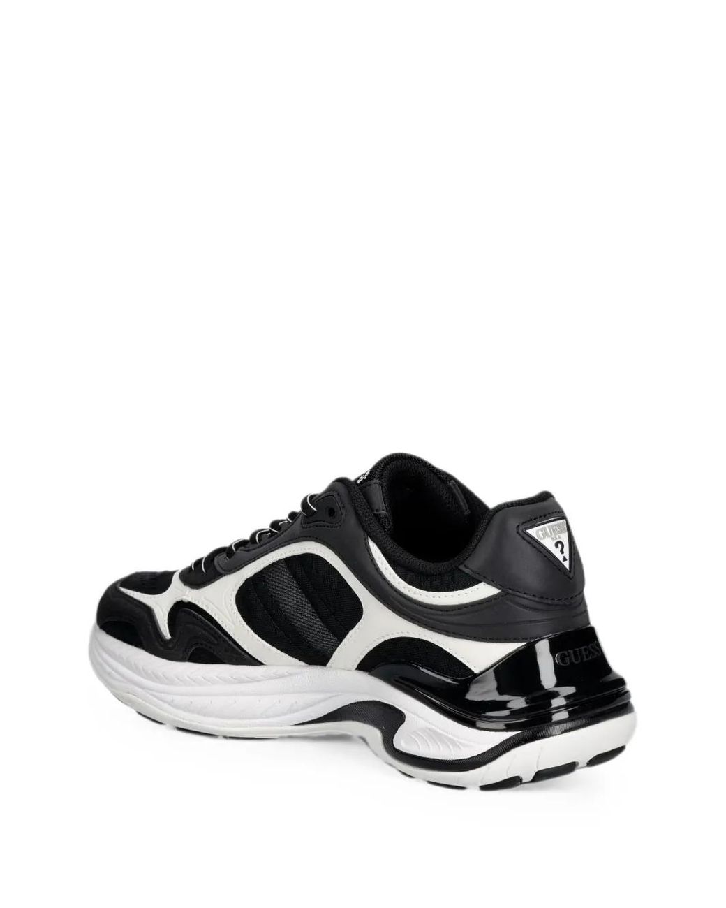 Guess Black Squan Panelled Lace-Up Sneakers for men