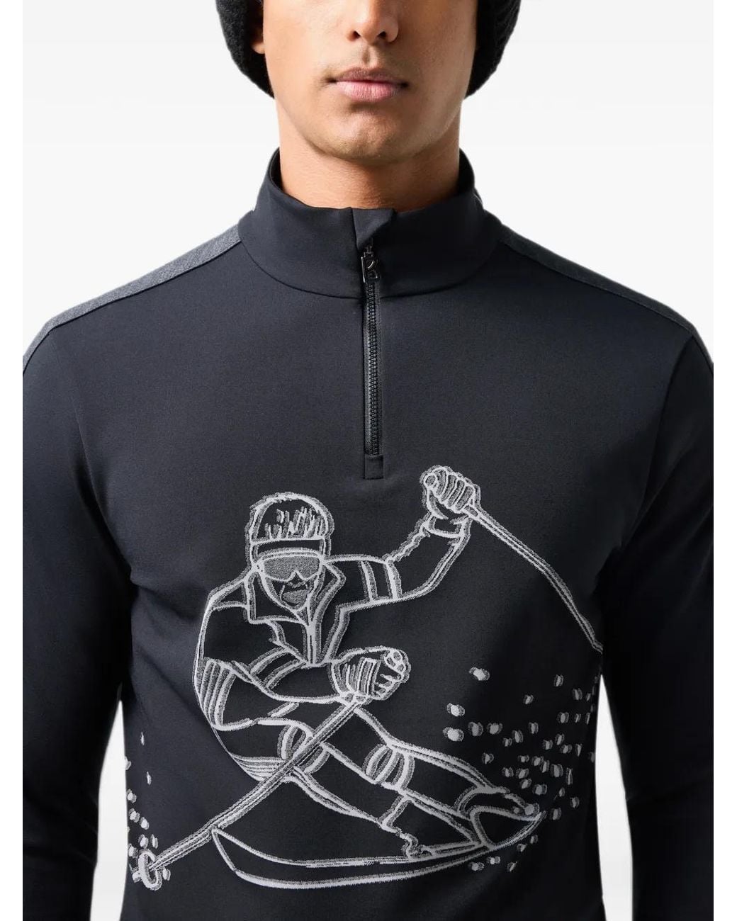 Bogner Blue Eliot Graphic-Print Performance Top for men