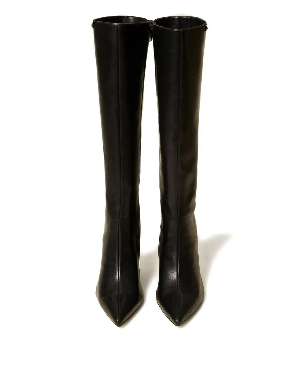 Twinset Black 100Mm Logo-Plaque Boots