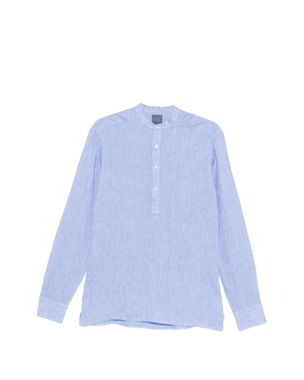 Barba Napoli Blue Crew-Neck Shirt for men
