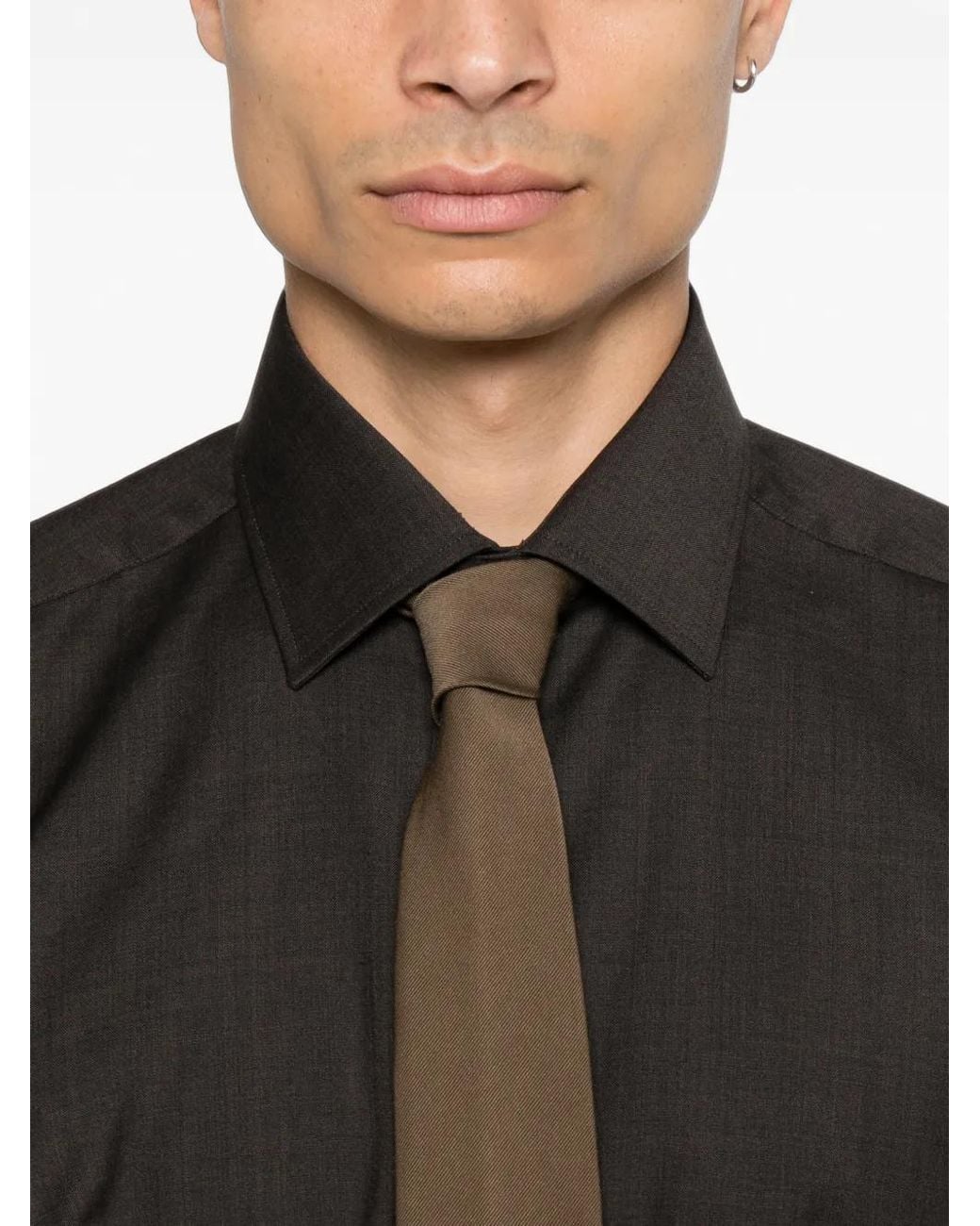 Camicia Gordon di Sand in Brown da Uomo
