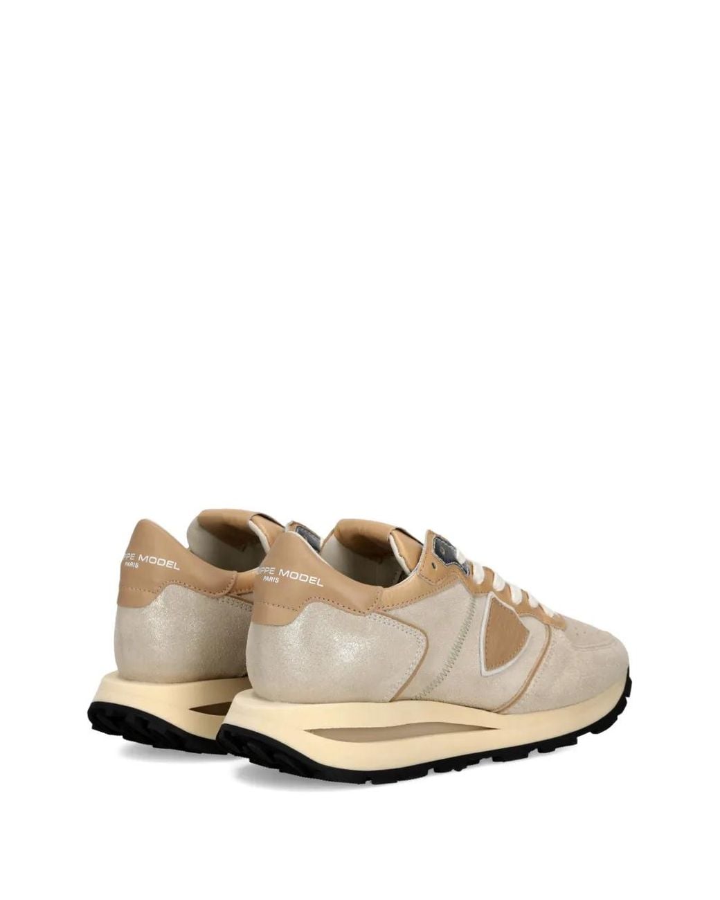 Philippe Model White Triangle Panelled Trainers