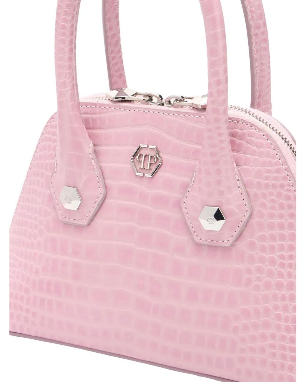 Philipp Plein Pink Small Top-Handle Tote Bag