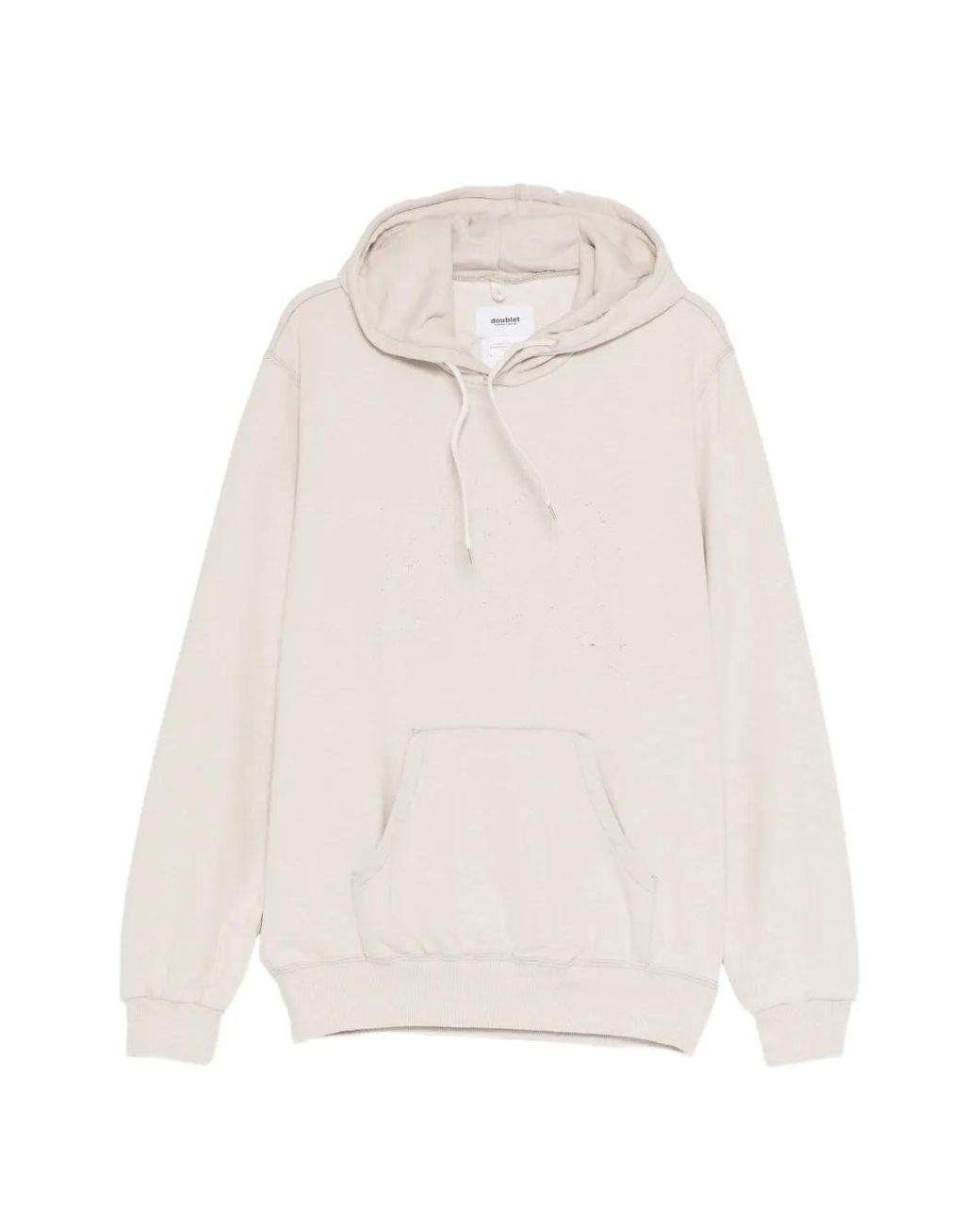 Doublet White Embossed-Logo Drawstring Hoodie for men