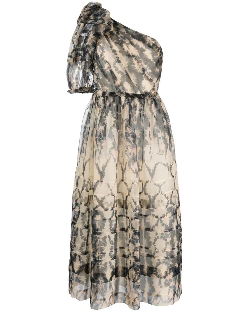 Ulla Johnson Multicolor Artemis One-Shoulder Midi Dress