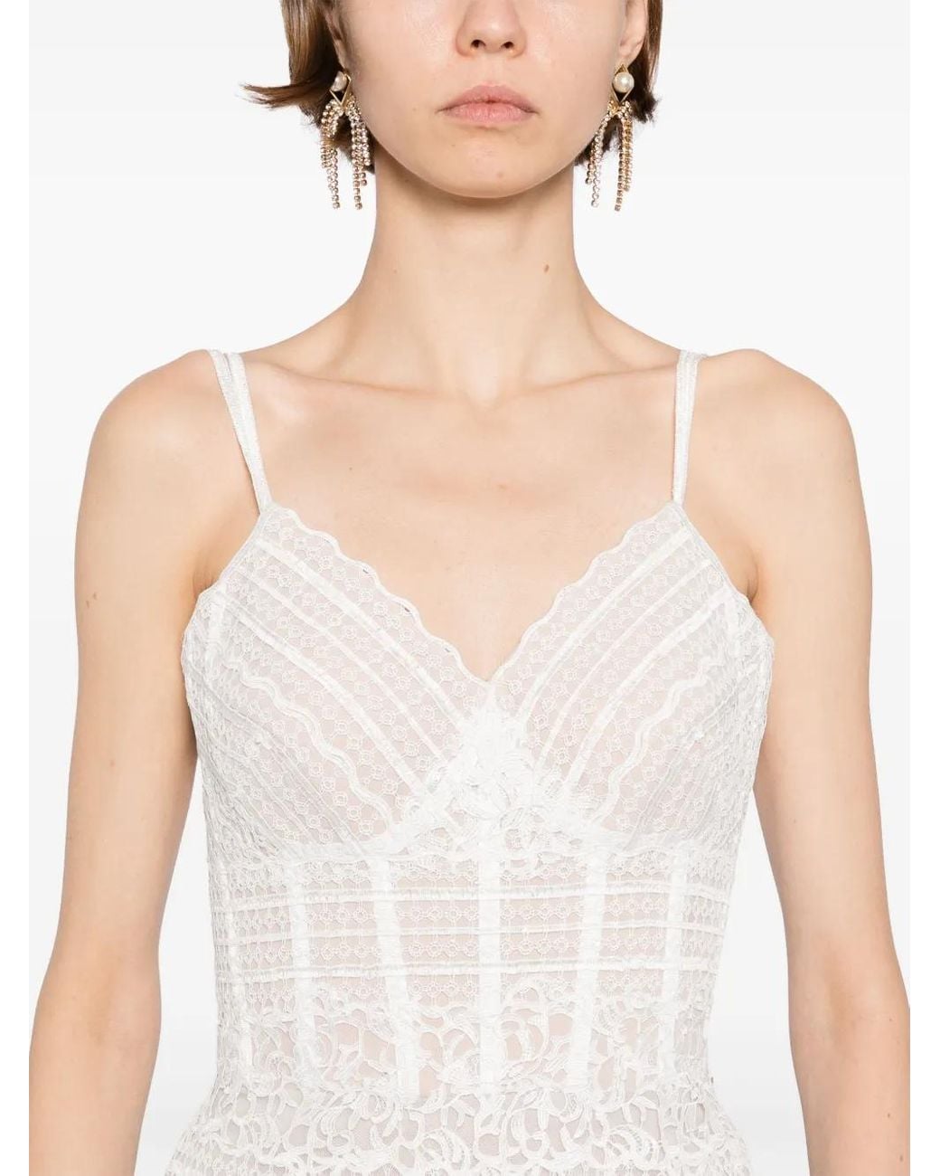 Saiid Kobeisy White Lace Gown