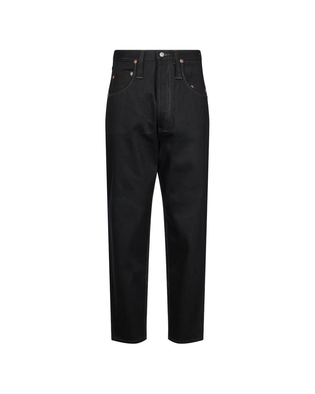 Junya Watanabe Black Contrast-Stitch Jeans for men