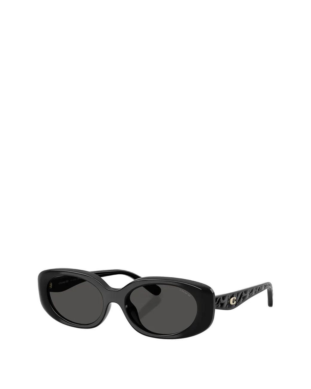 COACH Black Oval-Frame Sunglasses