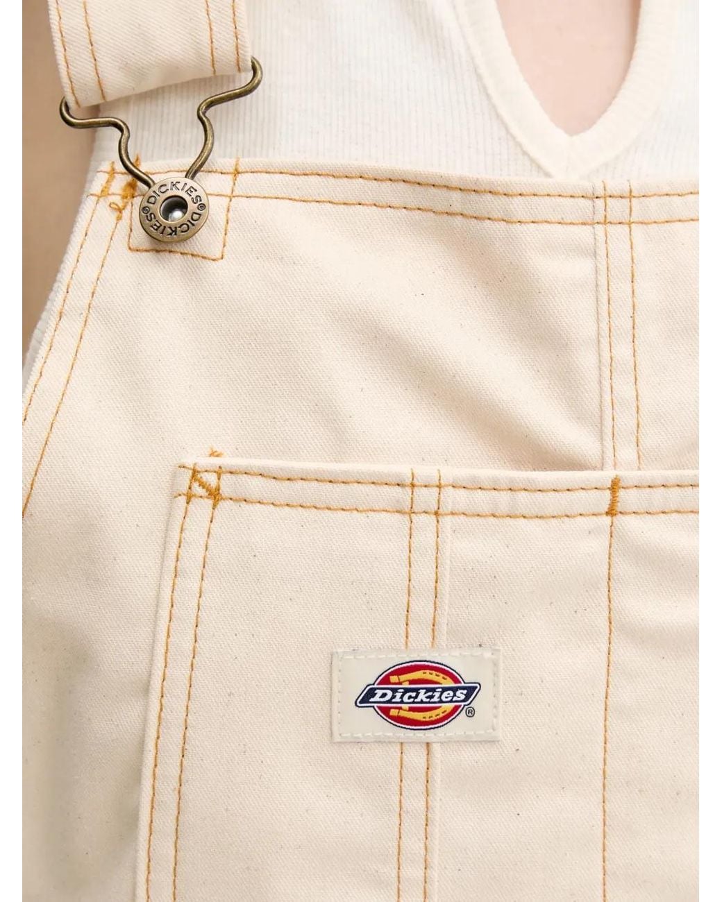 Dickies Natural Patch-Pocket Denim Dress