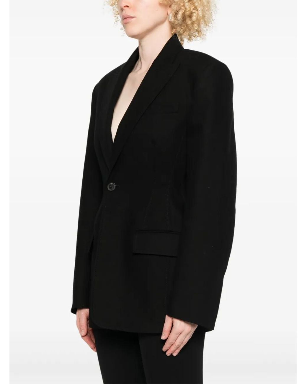 Wardrobe NYC Black Single-Breasted Blazer