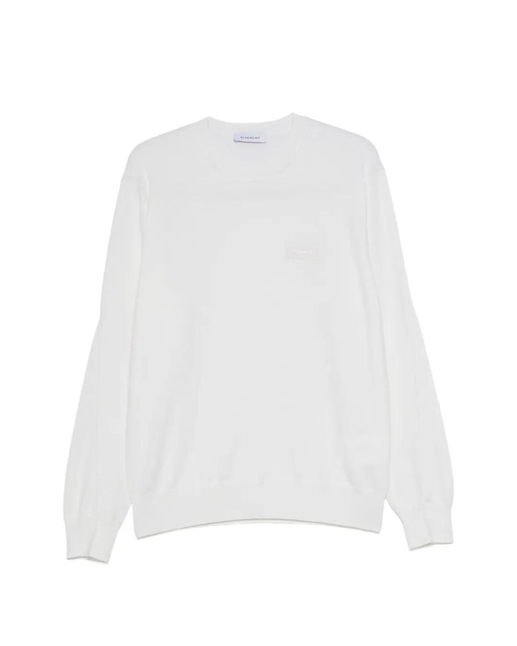 Givenchy Pullover Aus Wolle Mit Paris-Ripsband in White für Herren