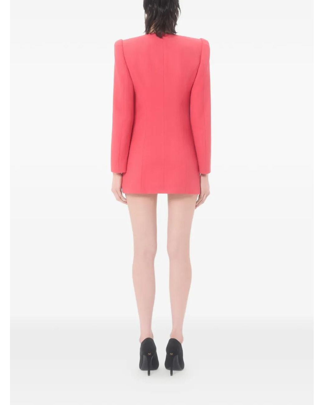 Valentino Garavani Pink Crispy Light Wool Jacket Dress