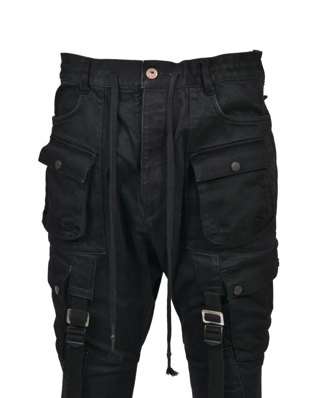 D HYGEN Black Pantalon Cargo À Effet Délavé for men