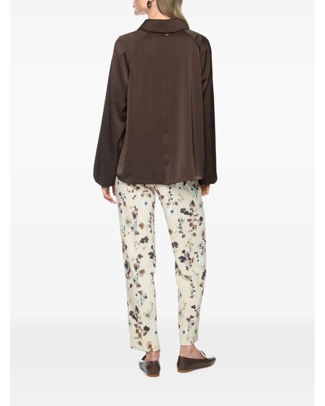 Marc Cain Brown Zip-Up Raglan-Sleeve Jacket