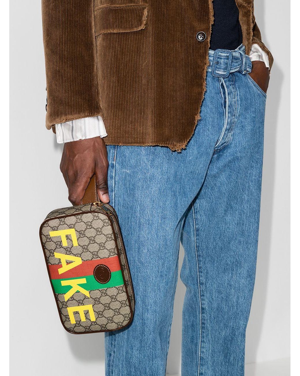 Gucci Fake/no Belt Bag in Brown for Men | Lyst