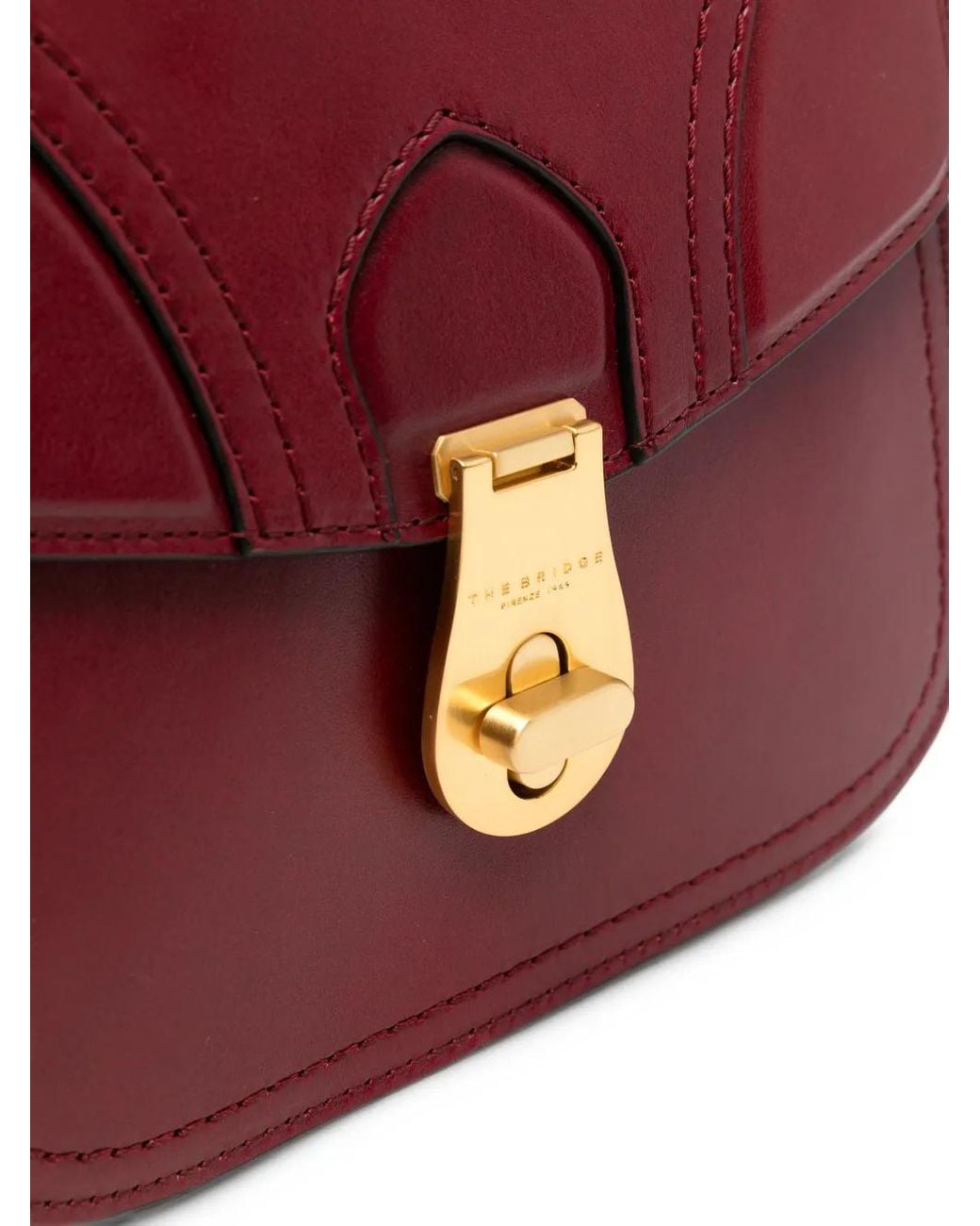 The Bridge Red Leather Crossbody Bag