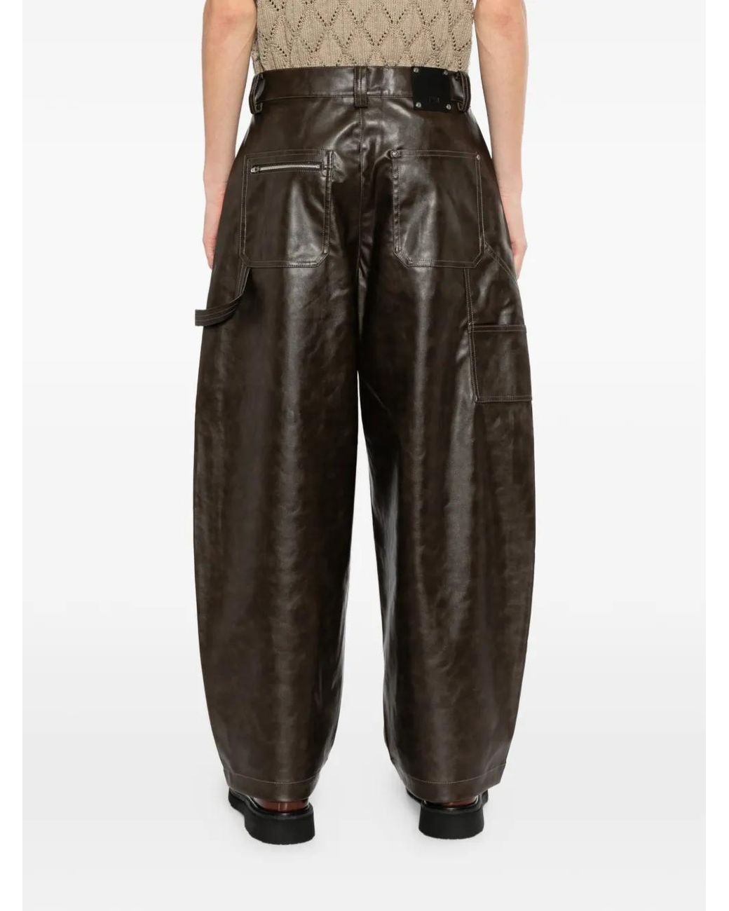 TEAM WANG design Gray Reset Wide-Leg Trousers