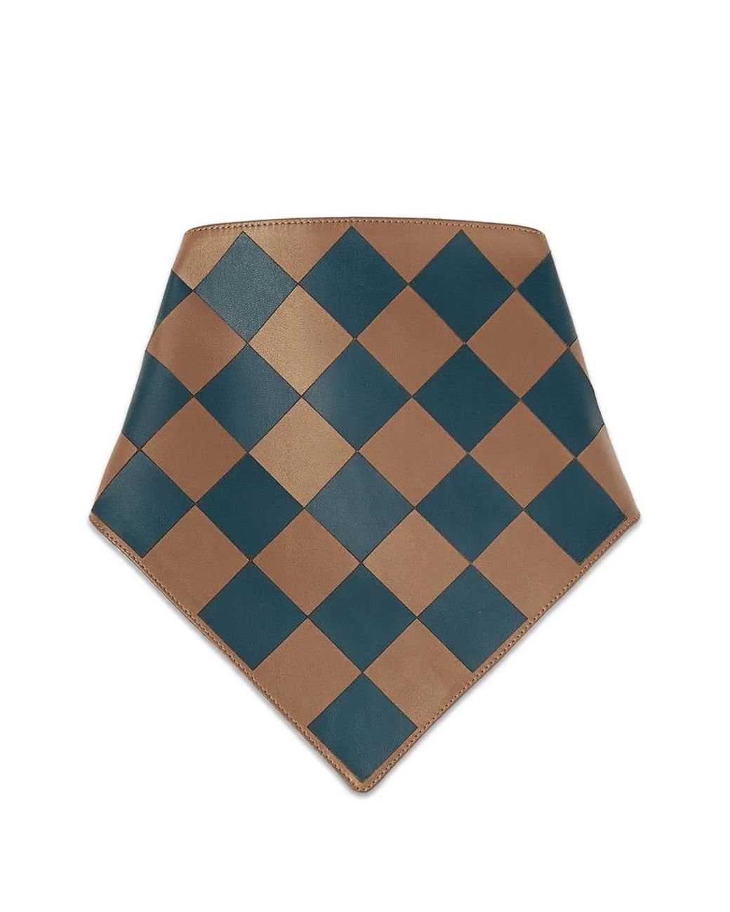 RETORI Blue Leather Bandana Scarf