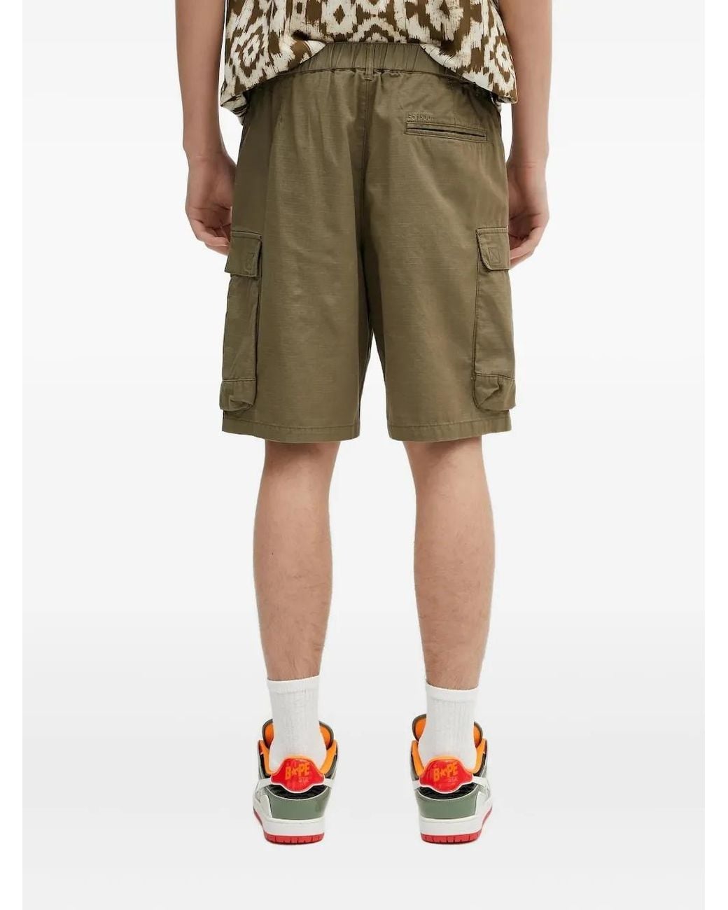 Barbour Green Multiple-Pockets Cargo Shorts for men