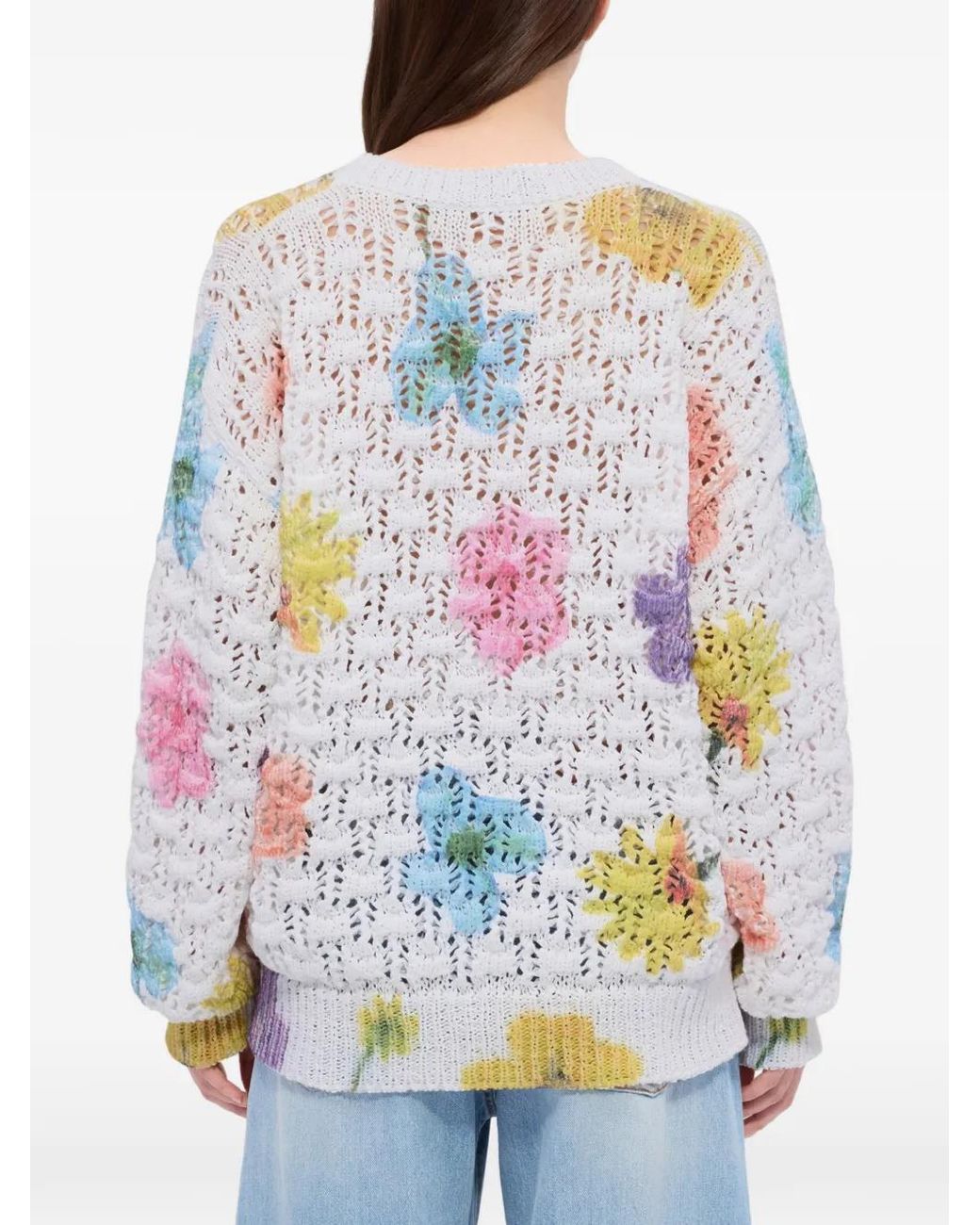 Pull À Fleurs MSGM en coloris White