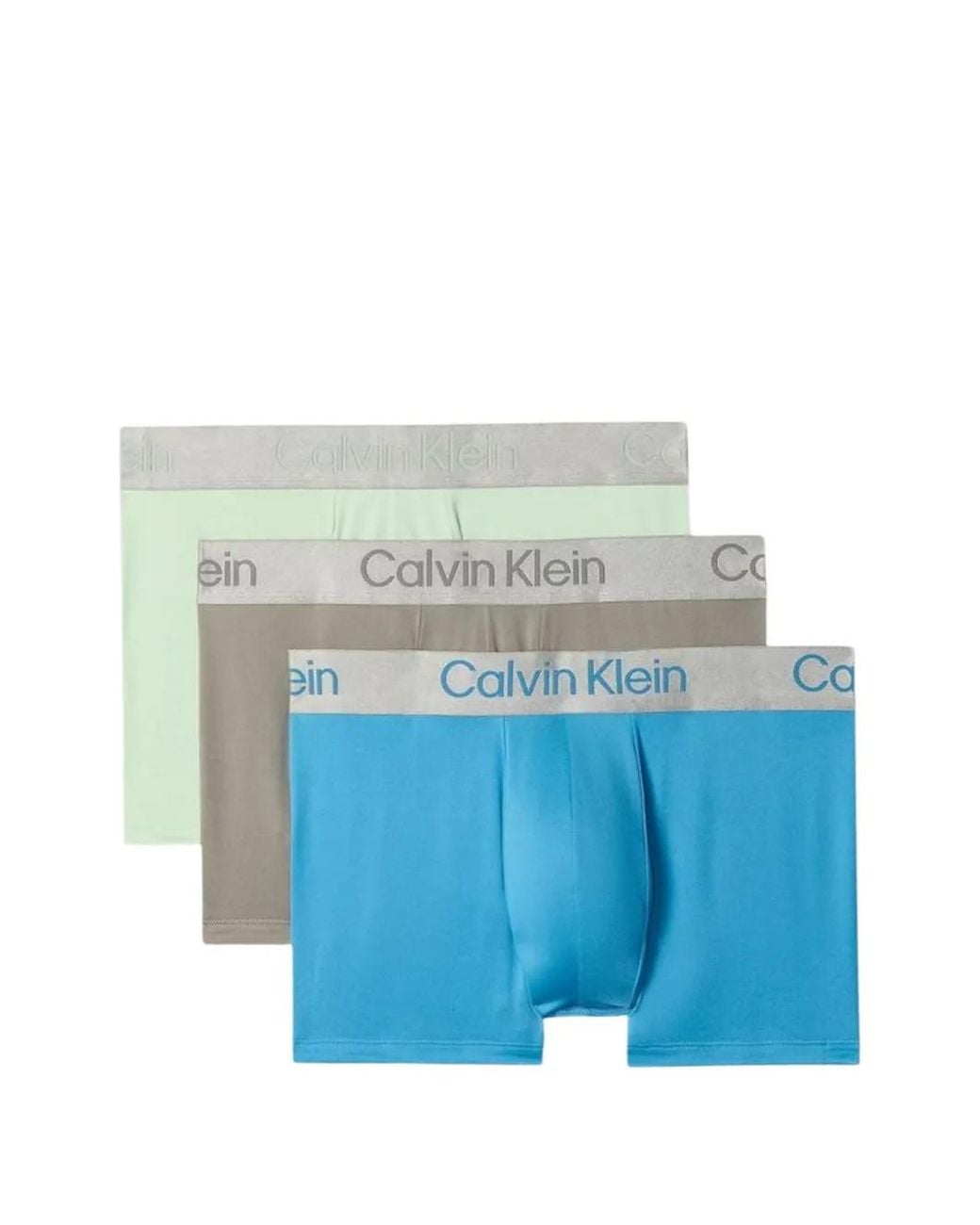 Calvin Klein Blue Logo-Waistband Boxers (Set Of Three) for men