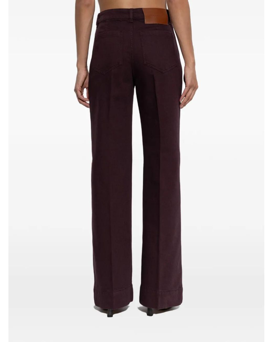 Victoria Beckham Purple Alina Wide-Leg Jeans