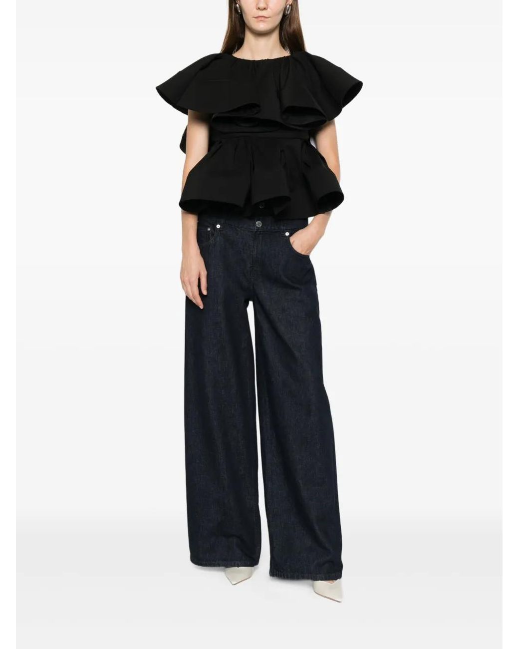 Viktor & Rolf Black Ruffled Blouse