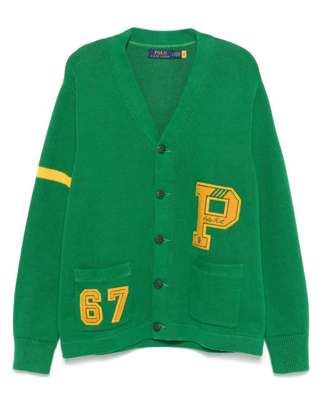 Polo Ralph Lauren Letterman Cardigan in Green for Men Lyst UK