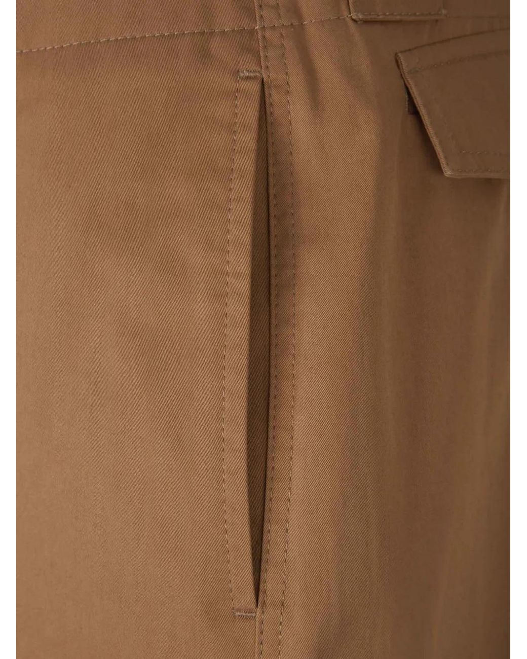 McQueen Brown Cotton Cargo Trousers for men