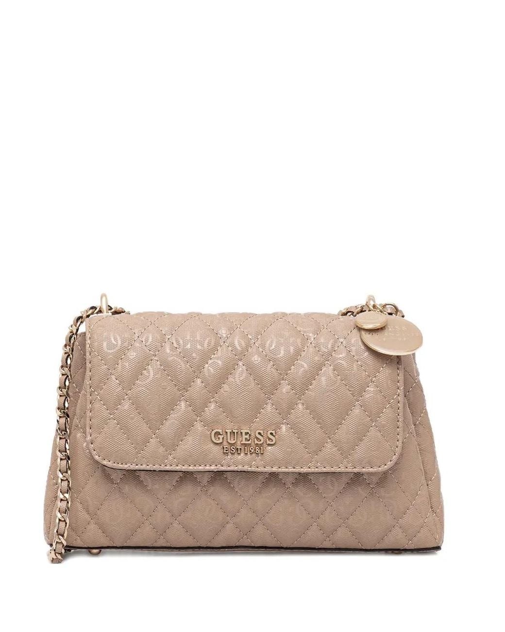 Guess Natural Isemay Logo Crossbody Bag