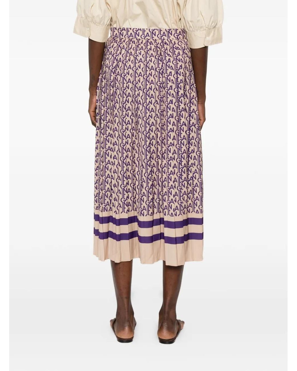 Gant Purple Pleated Skirt