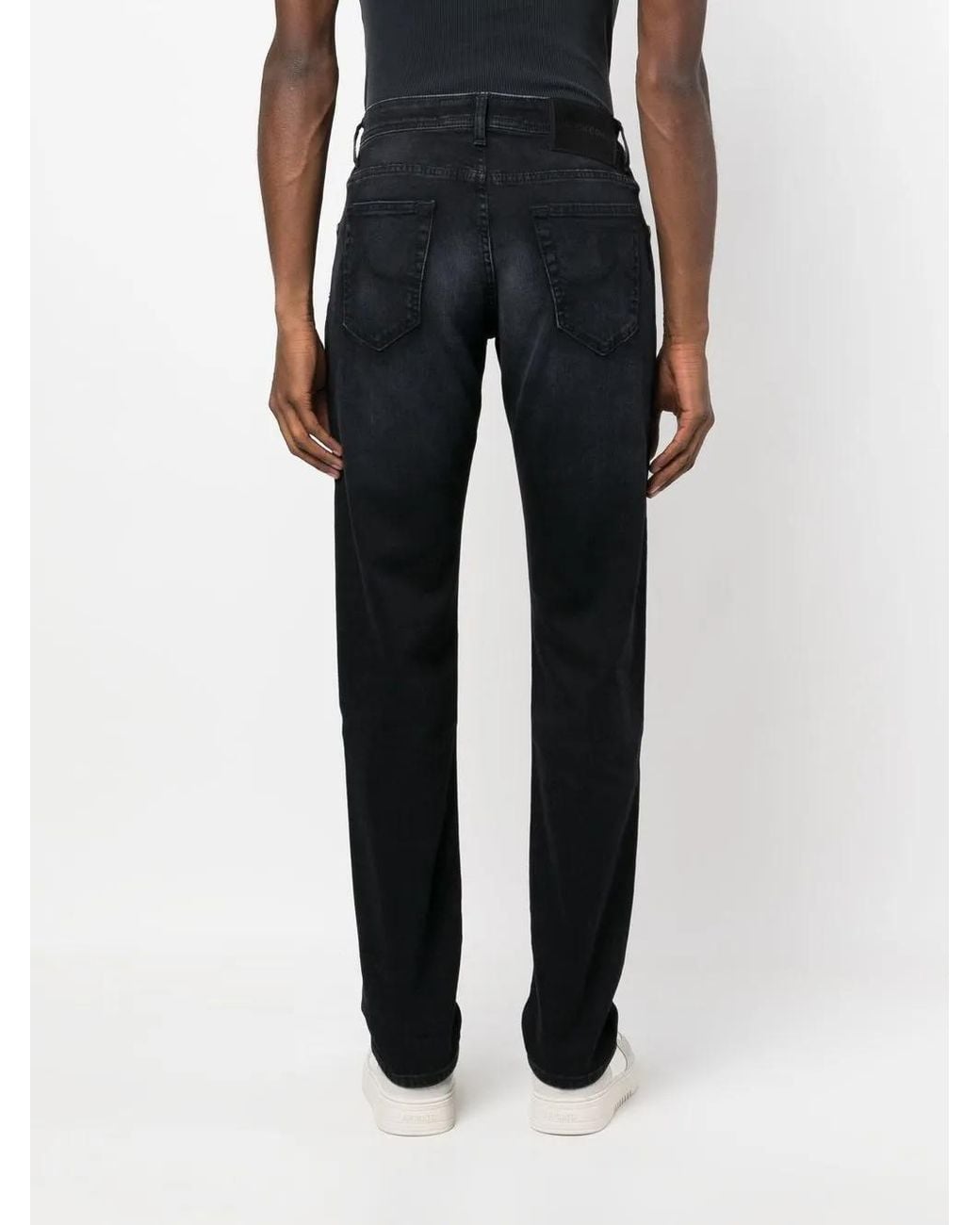 Jacob Cohen Blue Low-Rise Straight.Leg Jeans for men