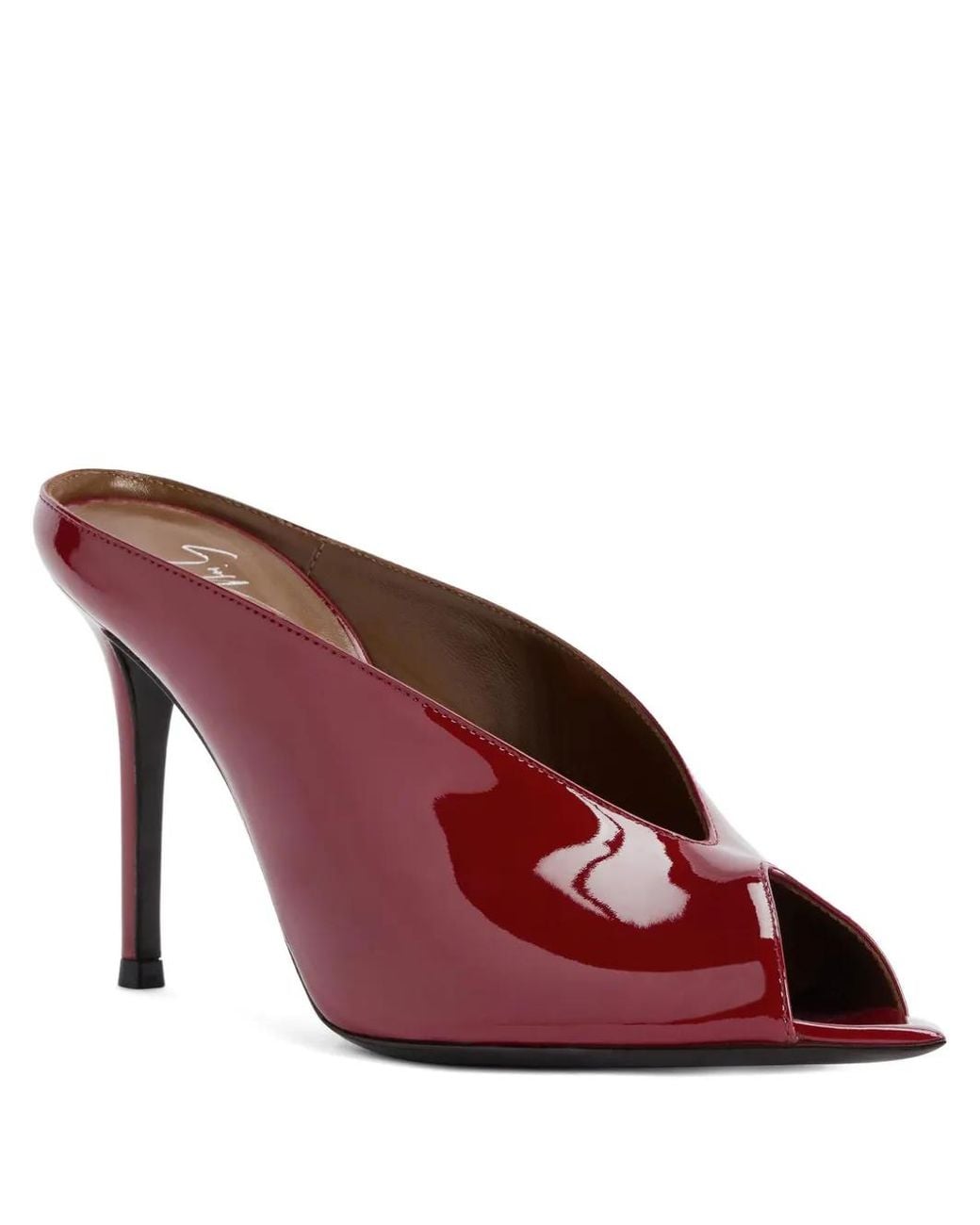 Giuseppe Zanotti Red Intriigo Cluedo 90 Mule Sandals