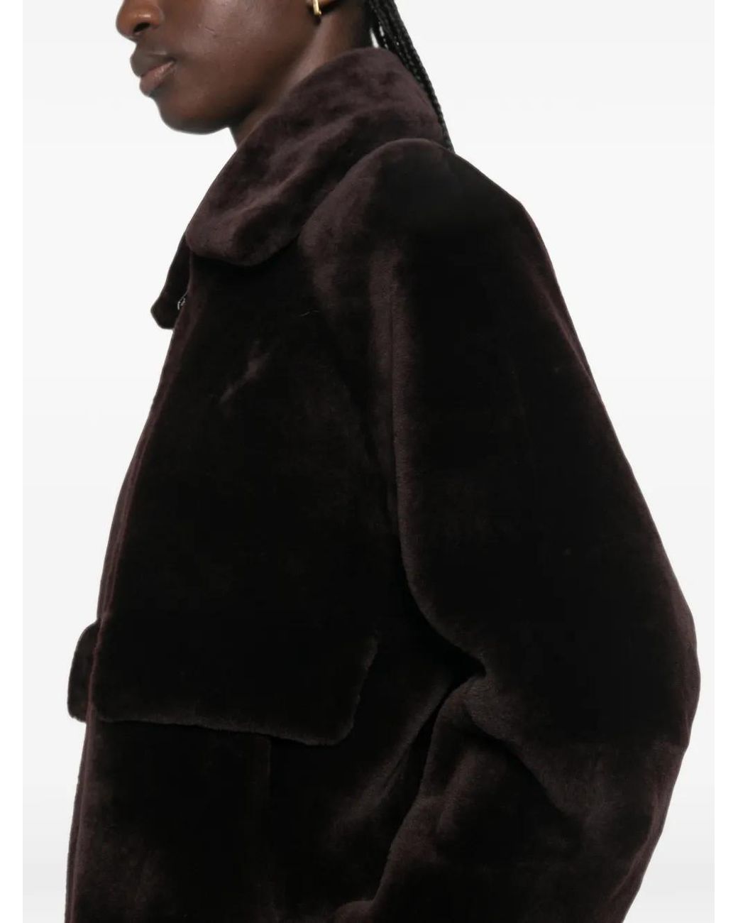 FURLING BY GIANI Black Giulia Faux-Fur Jacket