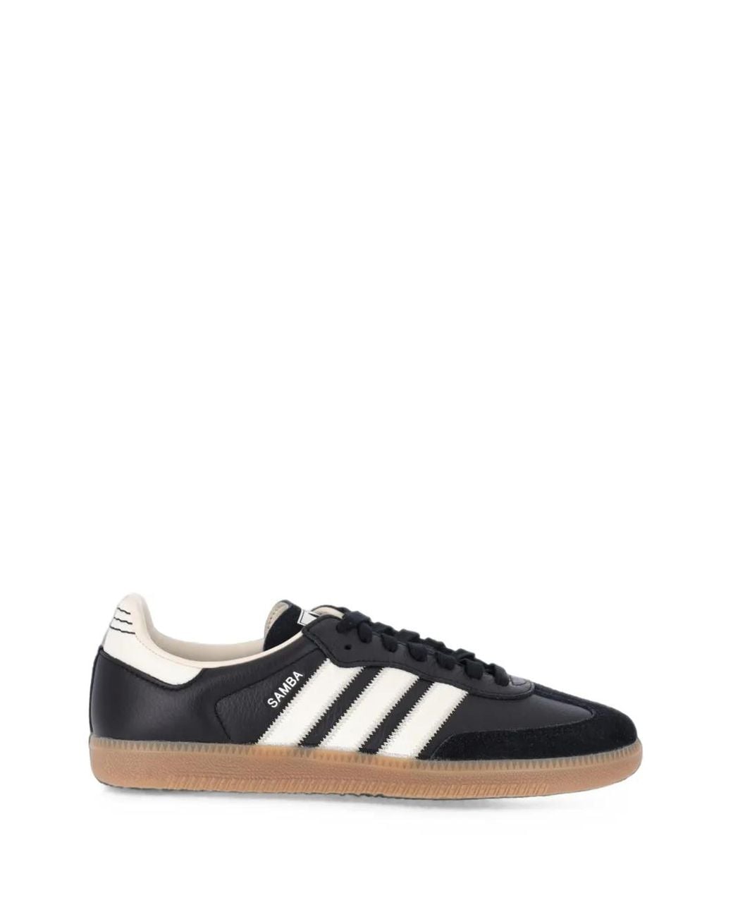 Adidas Black Samba Leather Sneakers for men