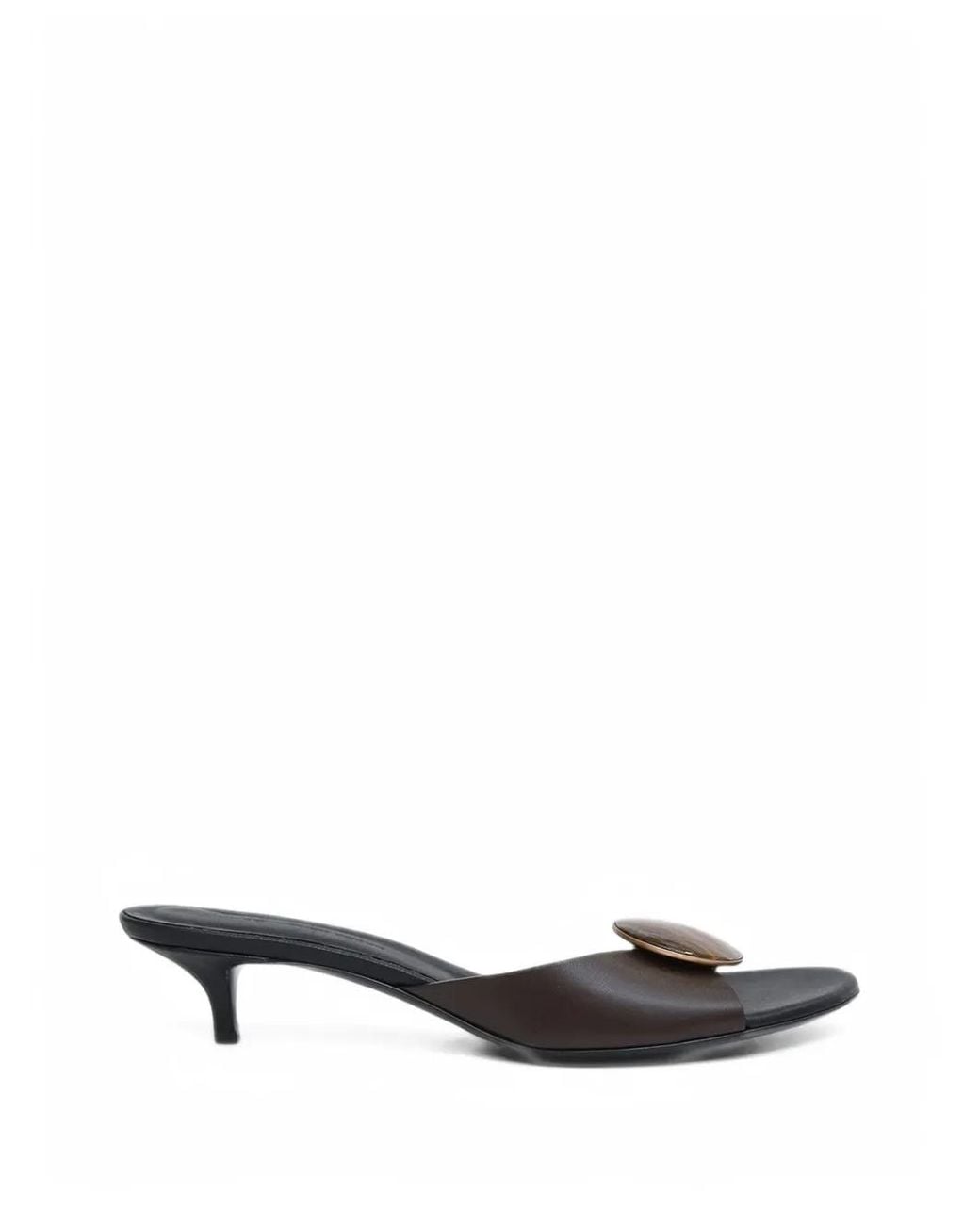 Christopher Esber White Aura Quartz Leather Mules
