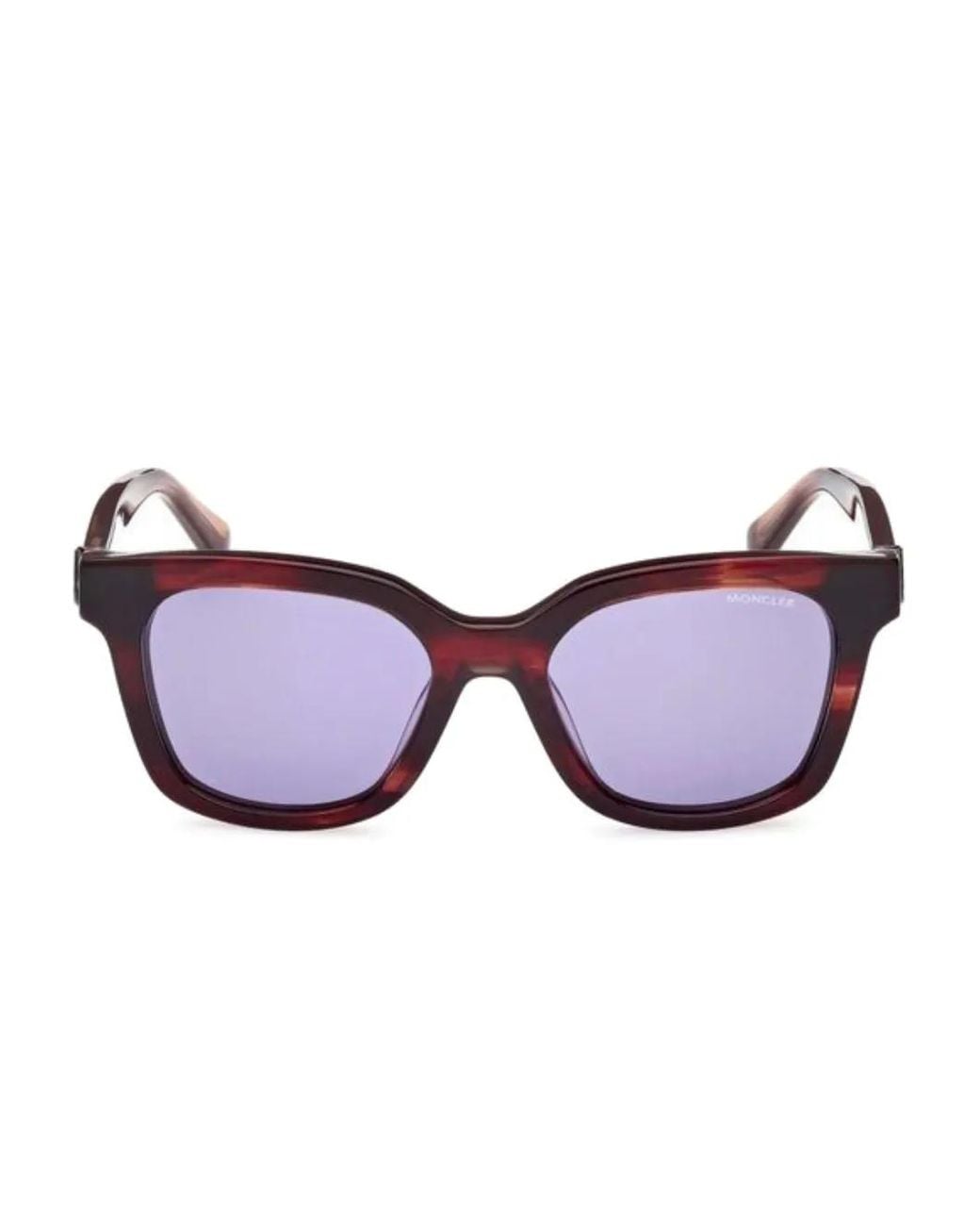 Moncler Purple Square Frame Sunglasses
