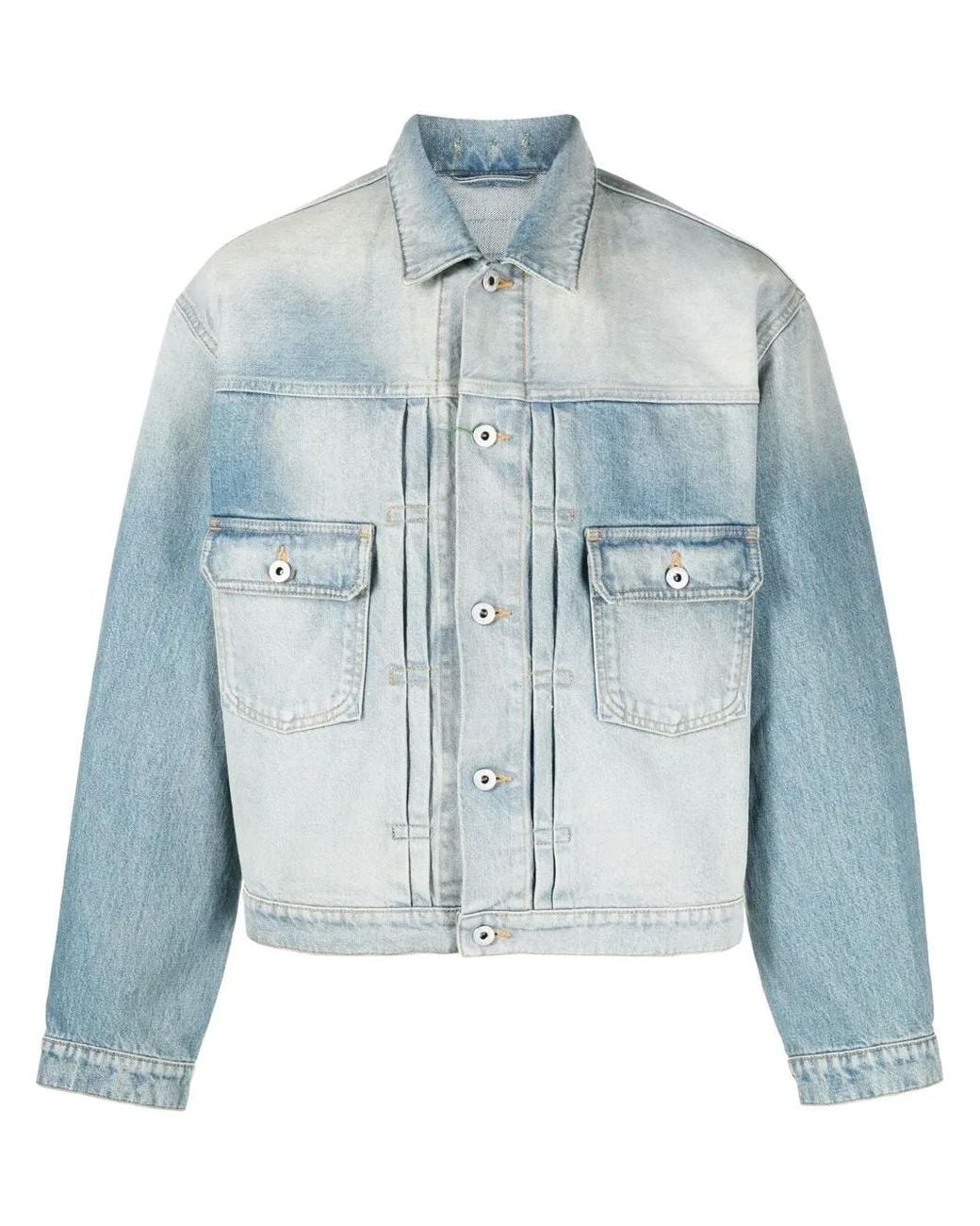 KENZO Blue Faded Denim Jacket for men
