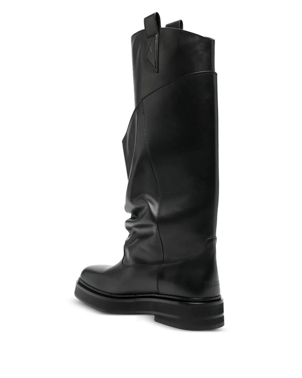 The Attico Black New Robin Passeggiata Ruched Slouchy Boots