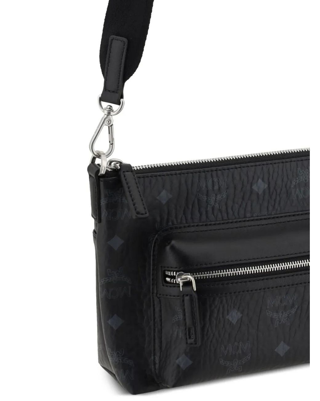 MCM Black Small Aren Crossbody Bag for men