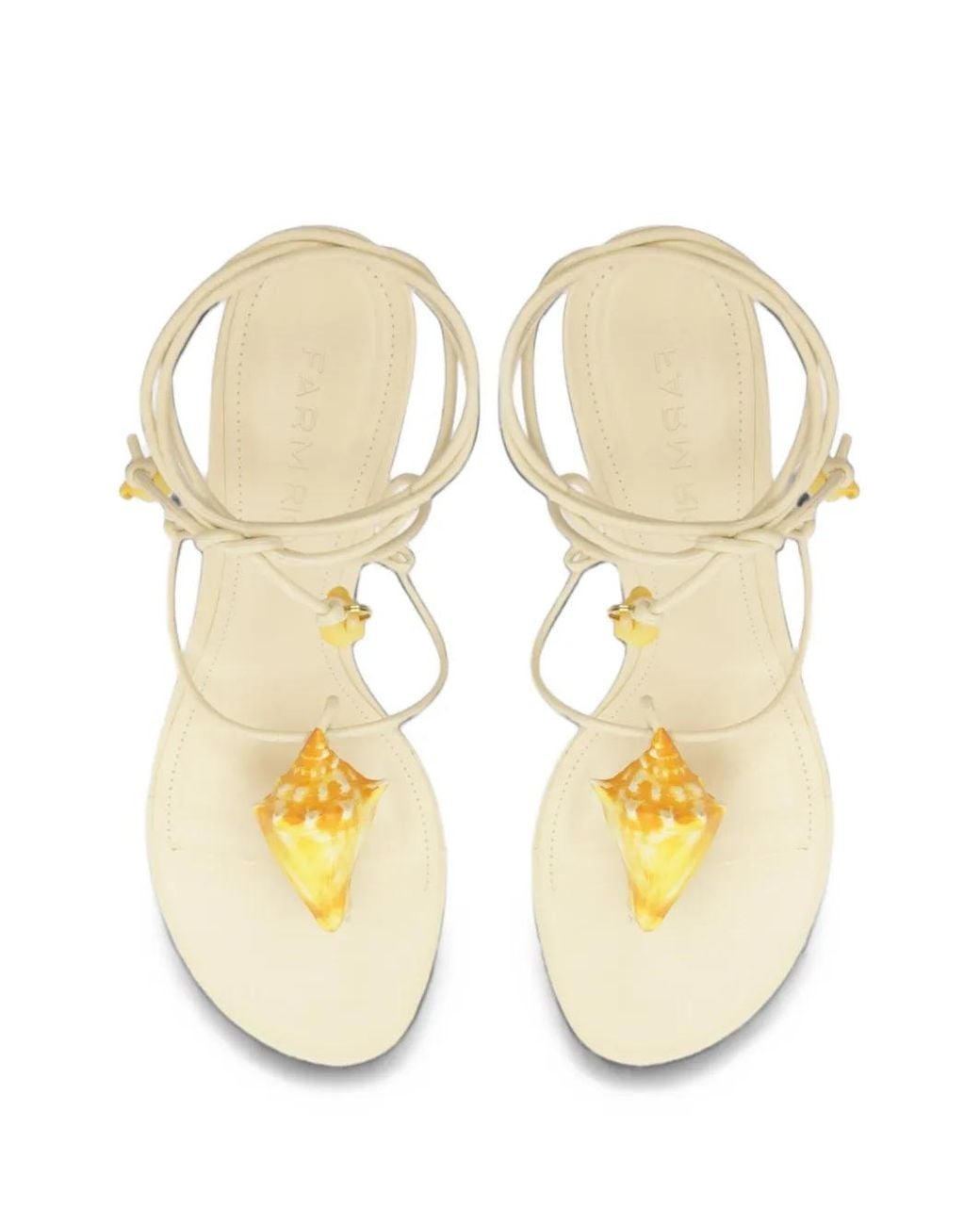 Farm Rio Metallic Sandales À Brides Enveloppantes Ornées De Coquillages