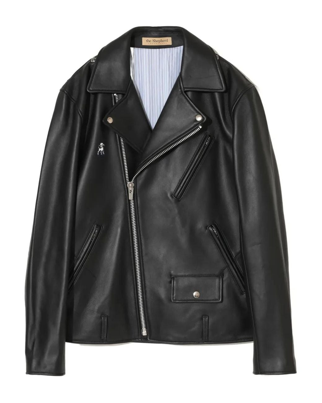 Undercover Black Leather Biker Jacket for men