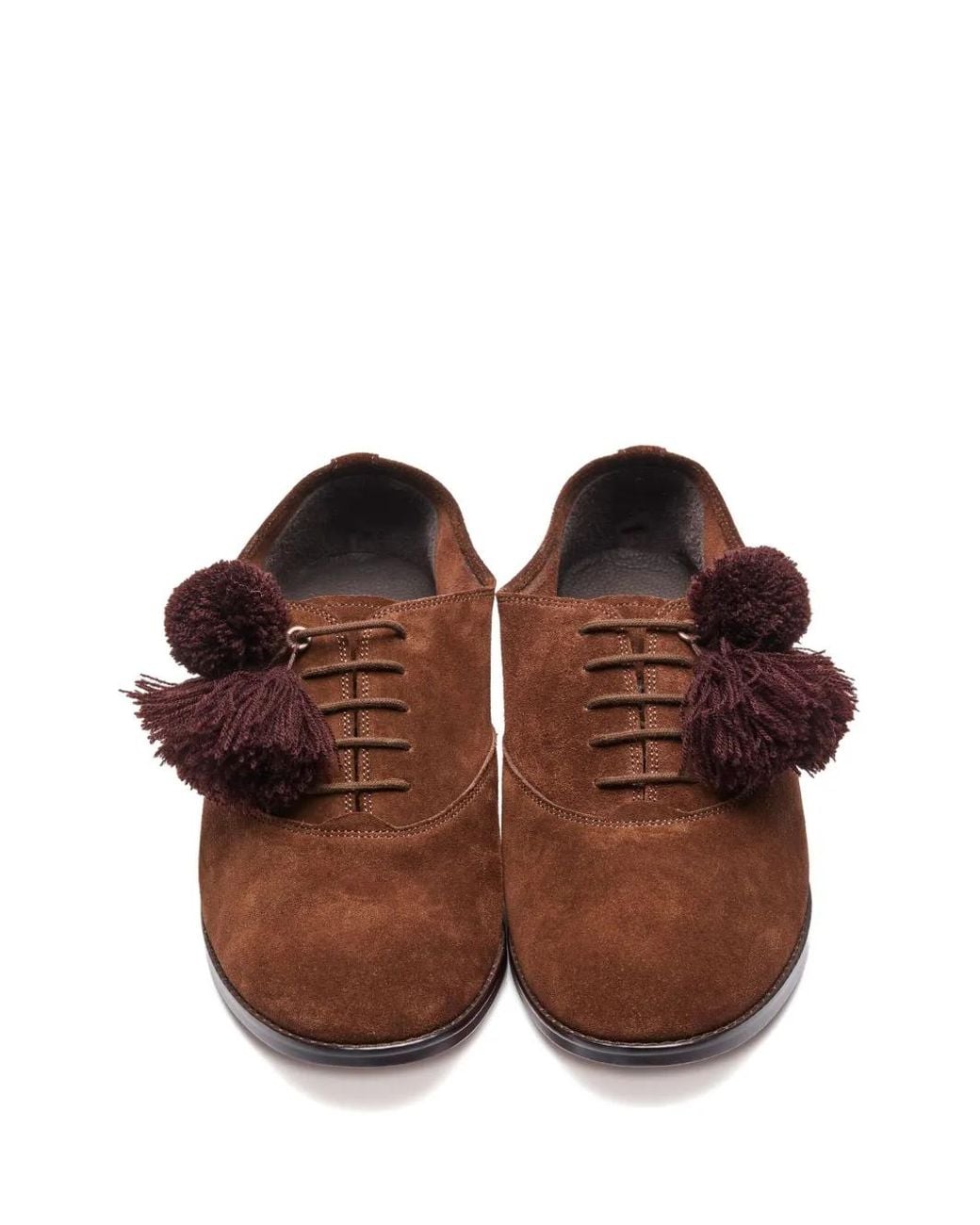 Suicoke Brown Loafer Mit Pompons