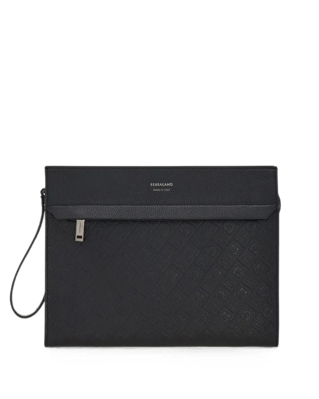 Pouch Con Monogramma di Ferragamo in Black da Uomo