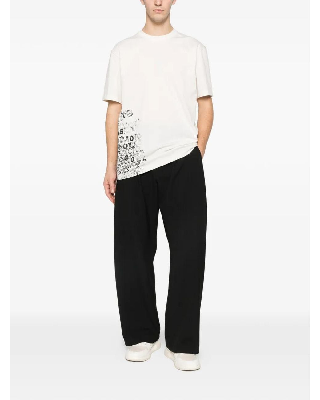 Y-3 White Gfx Ss Tee