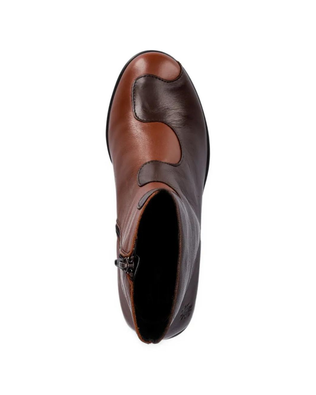 Fly London Brown Bottines Gigs548Fly En Cuir À Empiècements