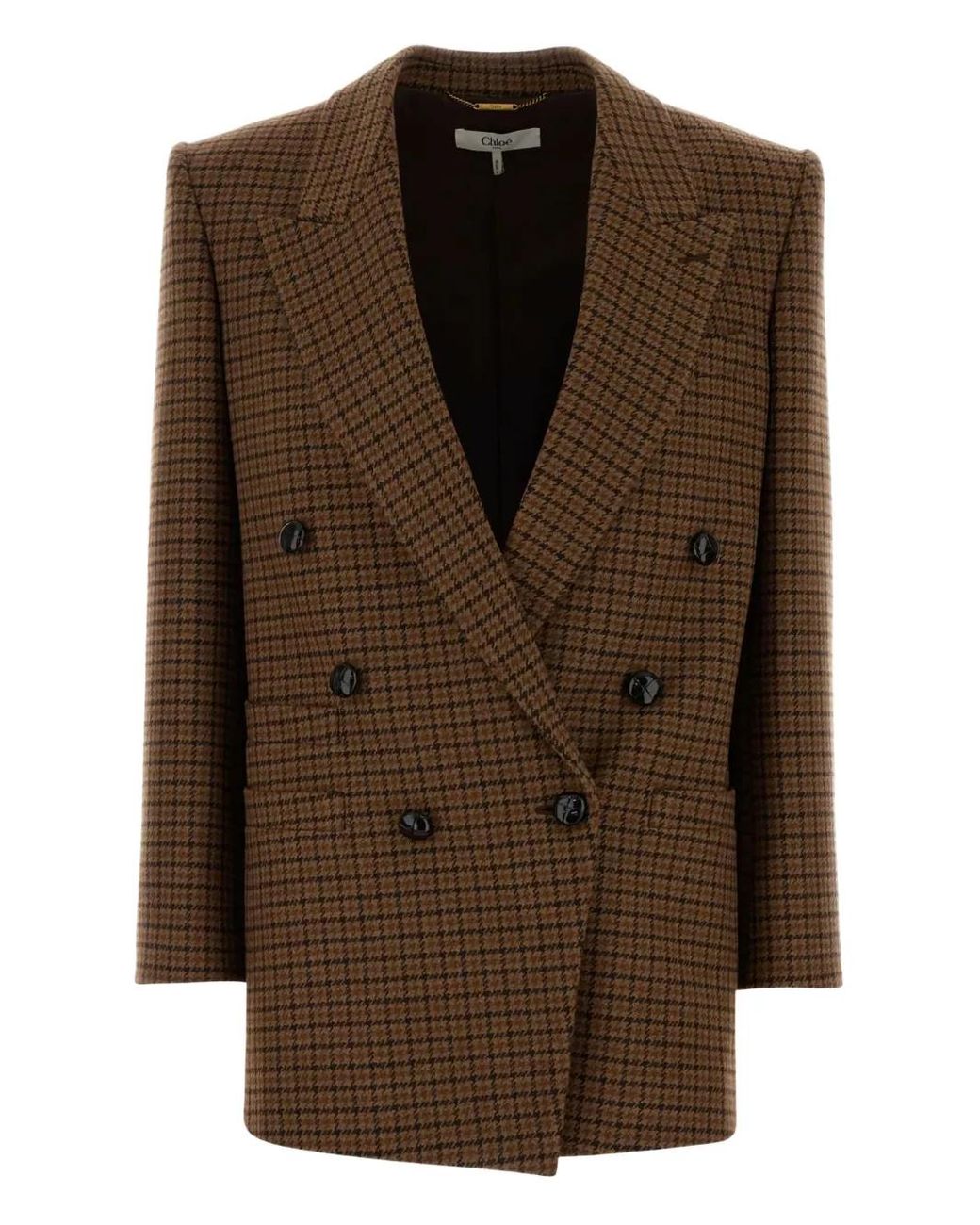 Blazer Con Motivo Pied De Poule Chloé de color Brown